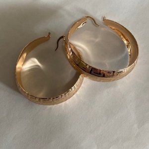 Golden new hoop earrings